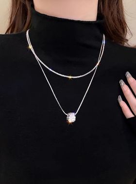 轻奢小众双层小蛮腰项链女