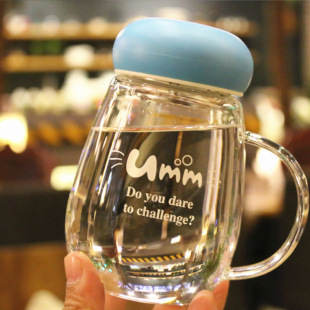 开业活动礼品实用赠品定制logo10元 以下带把手玻璃杯奖品定制logo