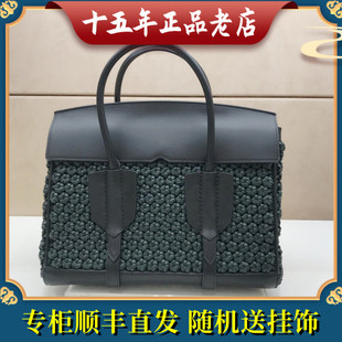 迪桑娜女包专柜正品2021秋新款手提单肩包真皮编织包8213016401