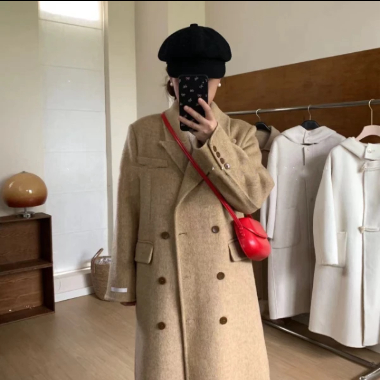 【布拉格】韩系双面羊绒大衣女中长款高端气质羊毛呢外套冬季2024