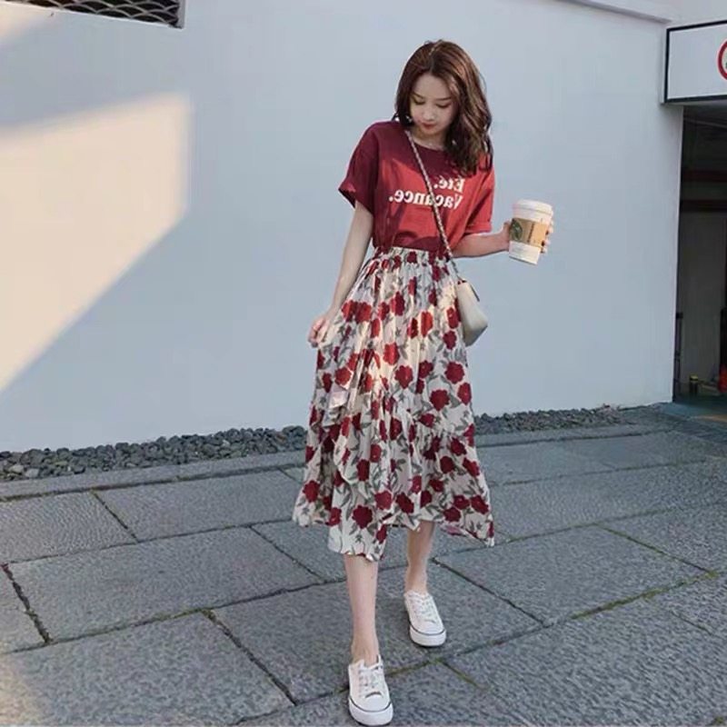 DDPink 2024新款网红波西米亚三亚海边度假沙滩裙女超仙两件套潮