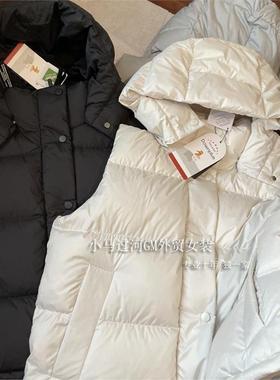 巨！！实穿率爆棚~波兰拉尼亚四格连帽白鸭绒羽绒马甲外套女