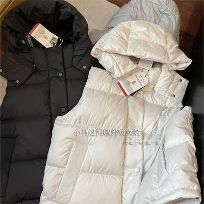 巨！！实穿率爆棚~波兰拉尼亚四格连帽白鸭绒羽绒马甲外套女