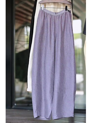 牛X货 巨炸裂！韩系多巴胺醋酸花苞裤子女夏高级感薄款休闲镰刀裤