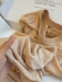 CHAO级推荐 法国进口雨露亚麻t恤短袖 女亲肤凉感透气薄棉麻上衣