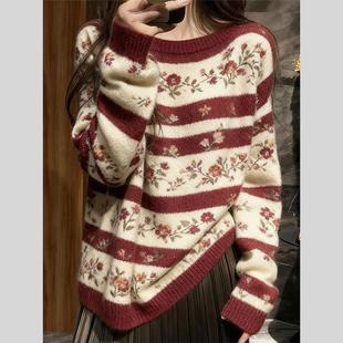 2025年秋季 独特漂亮高级感chic日系温柔风宽松慵懒软糯毛衣女 新款