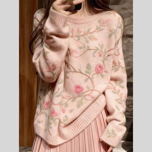 设计感慵懒高级感针织毛衣女款2025冬季新款爆款可外穿内搭上衣女