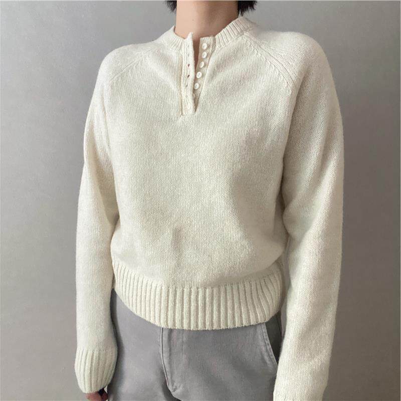 怒推！外贸单品质，2025秋冬新款慵懒宽松加厚套头羊毛针织衫毛衣