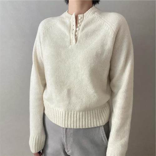 怒推！外贸单品质，2025秋冬新款慵懒宽松加厚套头羊毛针织衫毛衣