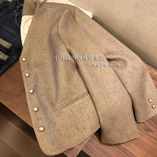 看似简单，实则工艺很繁琐！轻奢质感~法式小香夹花V领羊毛短外套