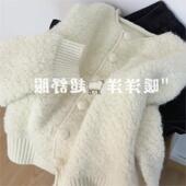 牛X货 巨炸裂 百搭洋气慵懒软糯羊羔毛外套女秋宽松显瘦保暖上衣