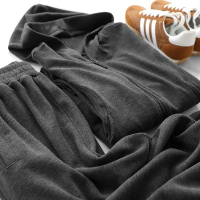 软绵绵！超亲肤~不费力舒适穿搭连帽外套/松紧腰长裤套装女秋新款