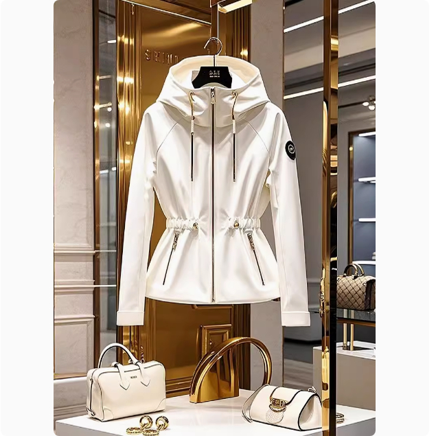 请果断收，秒收！搭配度狂高连帽收腰运动户外冲锋衣外套女早春款