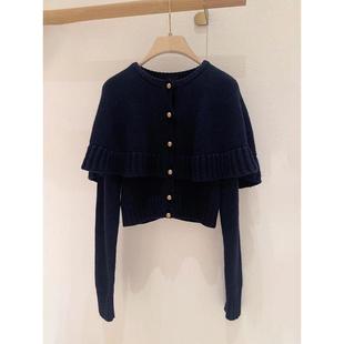 选它没错！闭眼收闭眼收！法式设计感复古斗篷毛衣女奶系温柔上衣