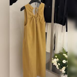V领无袖 法式 棉麻吊带连衣裙女韩系显瘦百搭长裙 太好穿了 自留