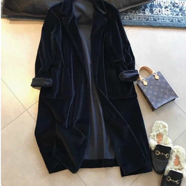 2025年秋冬新款宽松大码休闲百搭西装领洋气中长款长袖纯色外套,女装/女士精品,常规大码外套,淘宝优惠券,粉丝福利购,淘宝优惠卷