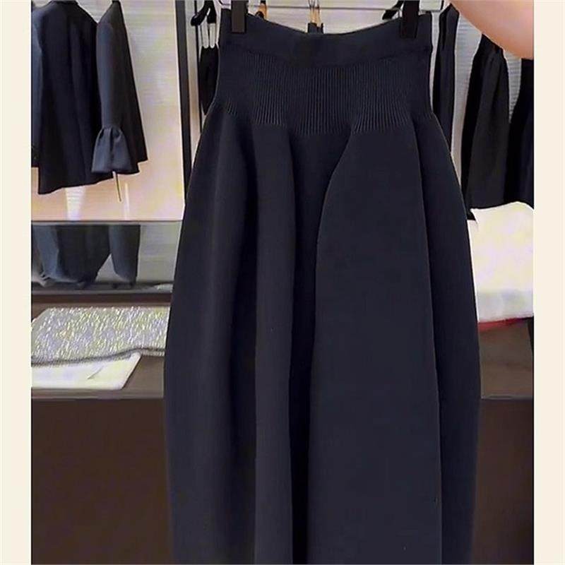 怒推！外贸单品质，小个子高腰垂坠感显瘦气质超好看花苞半身裙女