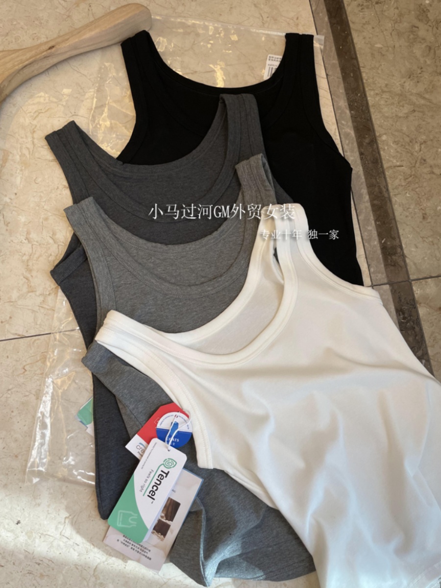 全宇宙醉好穿！！渠道货~原纱凉感零束缚真丝螺纹工字背心打底女