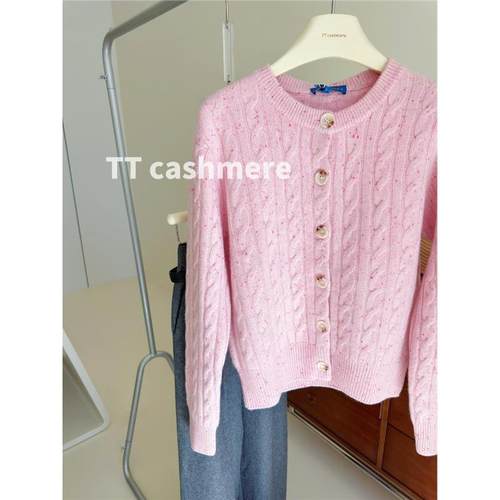 怒推！外贸单品质，2025秋冬新款羊绒针织衫女小众设计感圆领毛衣