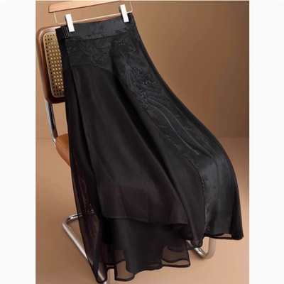 请果断收，秒收！搭配度狂高新中式网纱刺绣半身裙女国风马面裙