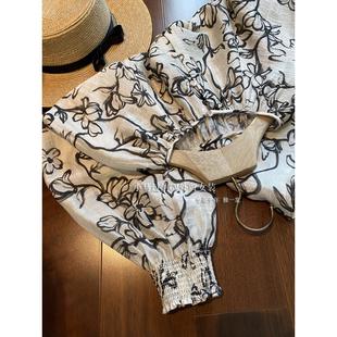 衬衫 复古水墨印花天丝亚麻透气长袖 女 繁而不乱 太太太喜欢了