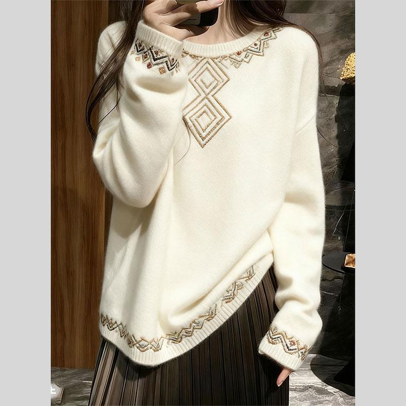 2025年秋季新款独特漂亮高级感chic日系温柔风宽松慵懒软糯毛衣女