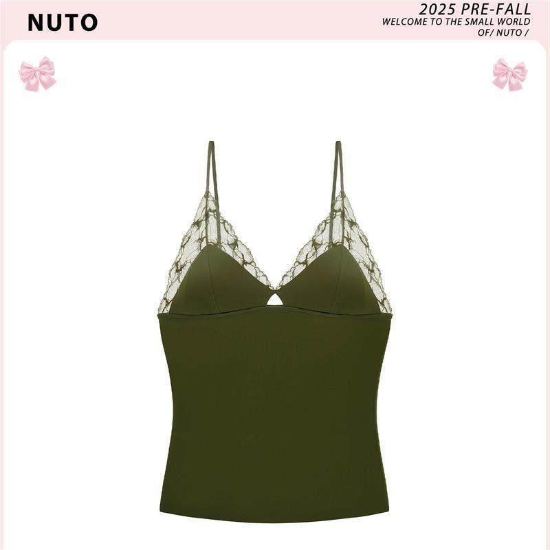 牛X货 巨炸裂！蕾丝拼接三角杯打底衫女自带胸垫巨好看吊带背心,女装/女士精品,大码内搭,淘宝优惠券,粉丝福利购,淘宝优惠卷