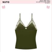 蕾丝拼接三角杯打底衫 牛X货 巨炸裂 女自带胸垫巨好看吊带背心