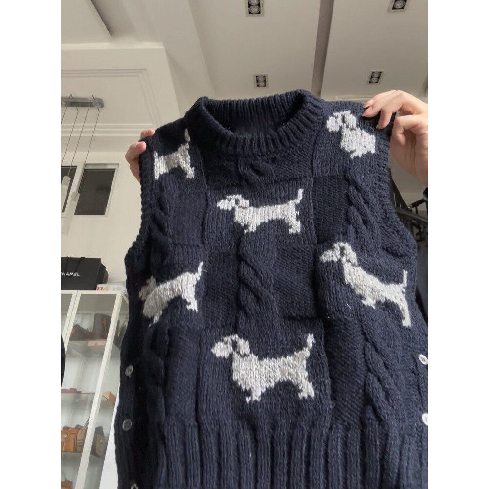 CHAO级推荐！温柔复古高级感卡通刺绣羊毛马甲外穿短款针织衫女,女装/女士精品,毛针织衫,淘宝优惠券,粉丝福利购,淘宝优惠卷