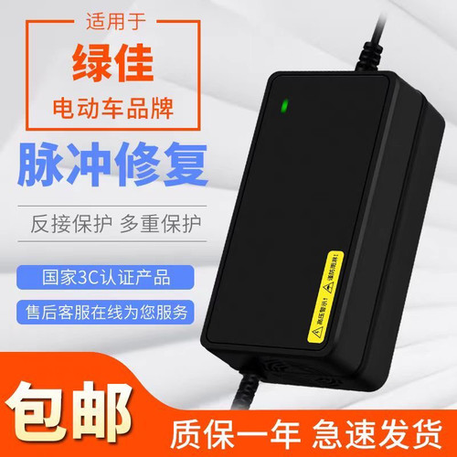 适用绿佳电动车电瓶车高端款充电器48V12AH60V20AH72V30AH非