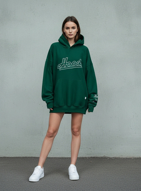 外贸尾货全棉带帽衫印花绣花字母加绒拉毛卫衣大码男女通款