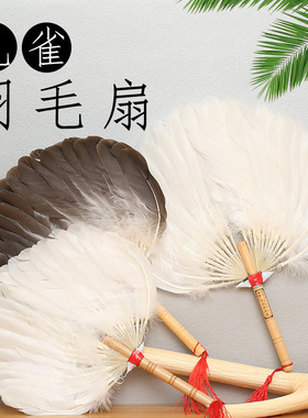 夏季便携古典儿童羽毛扇