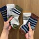 男童条纹袜子儿童棉袜拼色韩版 秋冬秋季 春秋宝宝学生中大童中筒袜