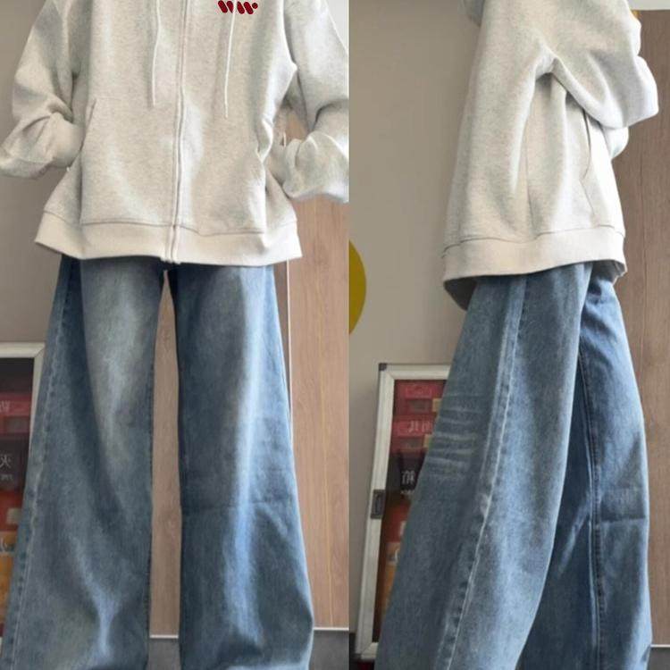 宽松oversize卫衣藏肉女生超火韩系chic慵懒连帽拉链开衫外套秋冬