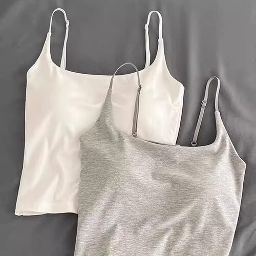 纯欲可调节带胸垫吊带背心女夏季