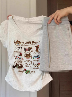 美式chic韩系穿搭v领短袖t恤女正肩夏季修身掐腰小上衣设计感小众