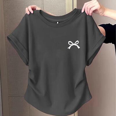 小众棉短款修身短袖t恤女夏季