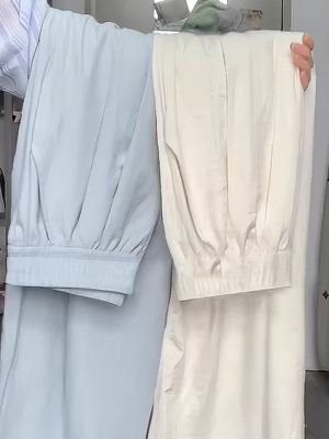 超火休闲宽松拖地阔腿裤女生夏季