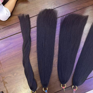 三代羽毛接发头发原生发真发无折头羽毛接发原辫抽芯发无碎发