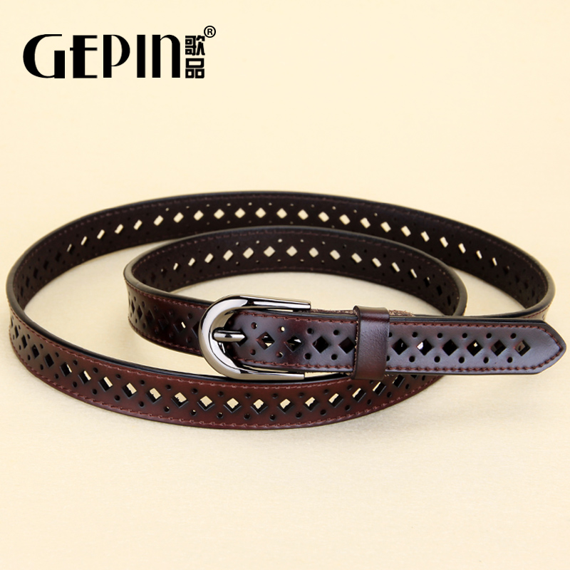 百搭韩国女式细款时尚牛仔皮带