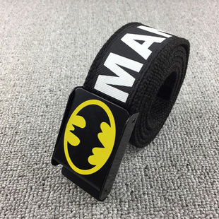 潮牌自动扣帆布腰带男士学生休闲裤带韩版街头平滑无孔皮带青少年