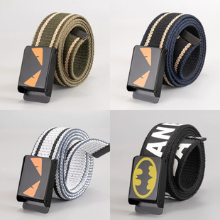 2025新款腰带男设计感小众帆布眼睛怪兽休闲百搭韩版学生青年皮带