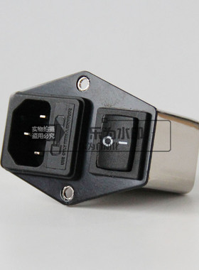 DL-6DZ2KR 220V 6A 坚力单相电源滤波器250VAC插座式带开关和保险
