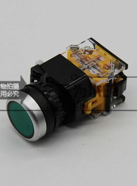 LAY39C-20T绿色/11T绿色 平头按钮带自锁开关 孔径22mm
