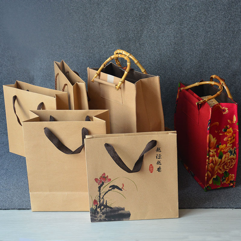 加厚牛皮纸茶叶手提袋普洱茶七子饼包装外袋手拎袋礼品盒手提袋子,餐饮具,茶叶罐,淘宝优惠券,粉丝福利购,淘宝优惠卷