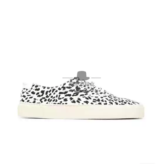 Tested 3D Printed Leopard Print Canvas Skateboard Shoes Casual Shoes Fashionable Sports Men's Trendyy White Shoes