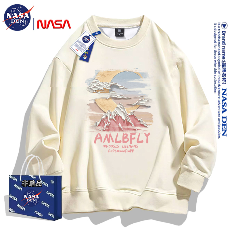 NASA联名美式简约休闲长袖卫衣女