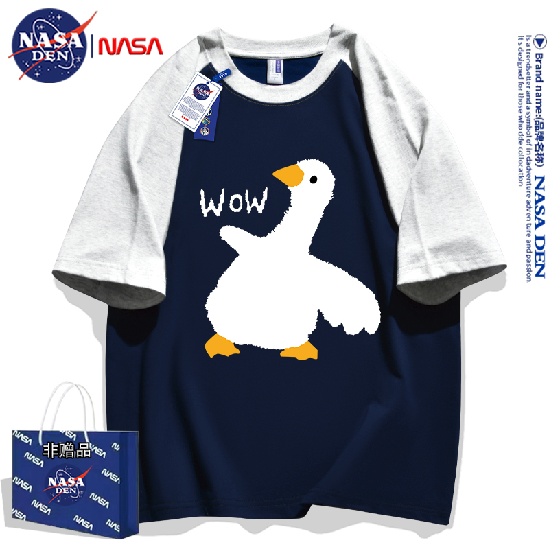 NASA联名美式重磅纯棉短袖T恤女