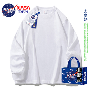 NASA联名秋季 T恤女日系风卡通印花男女同款 潮牌上衣 重磅纯棉长袖