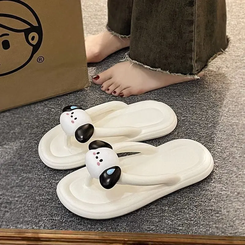 2025年新款平底可爱小狗拖鞋女款夏天人字拖外穿防滑夹脚沙滩凉拖,女鞋,人字拖,淘宝优惠券,粉丝福利购,淘宝优惠卷